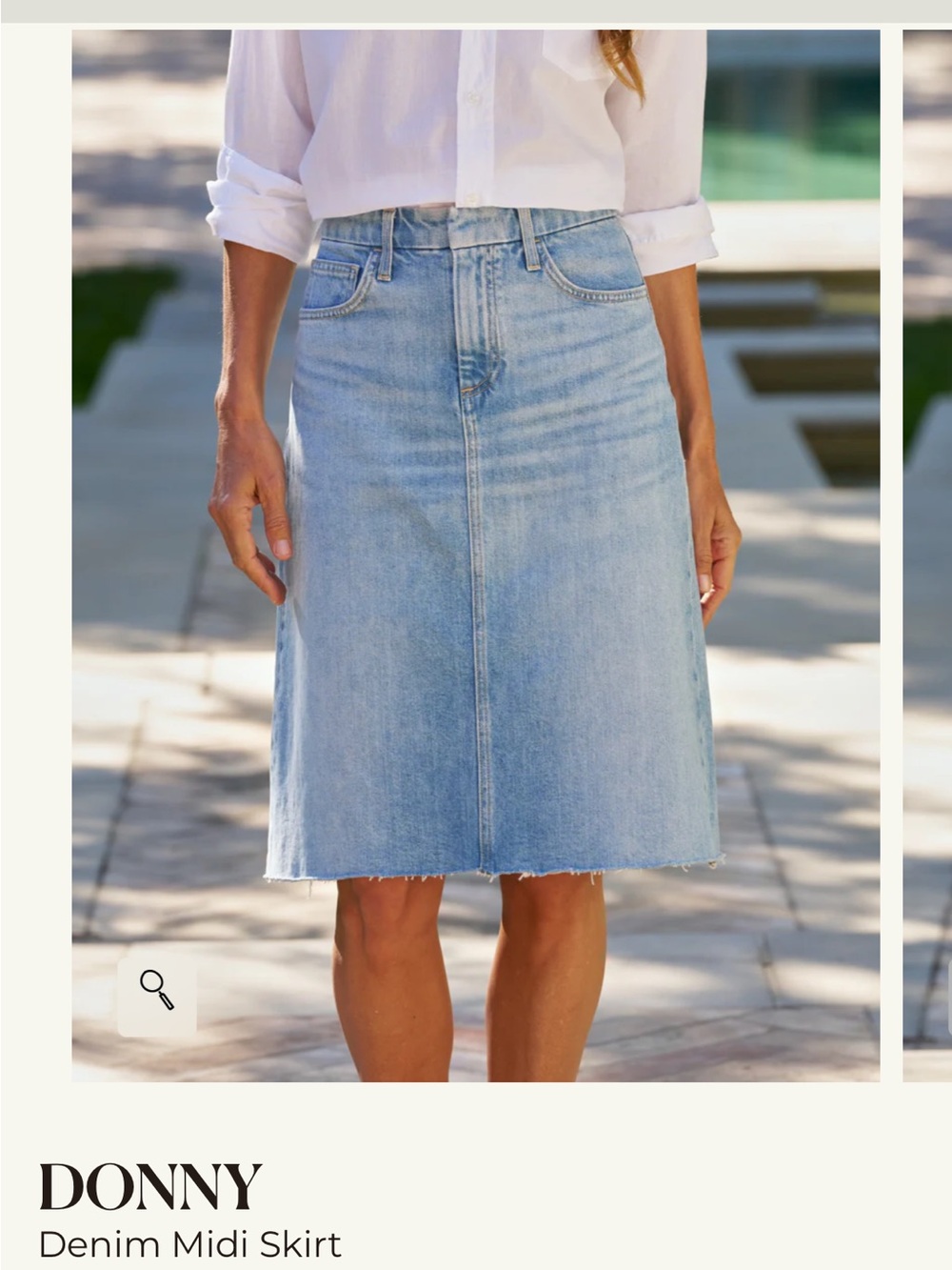 Frank & Eileen Donny Light Blue Denim Midi Skirt - Picture 5 of 6